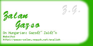 zalan gazso business card